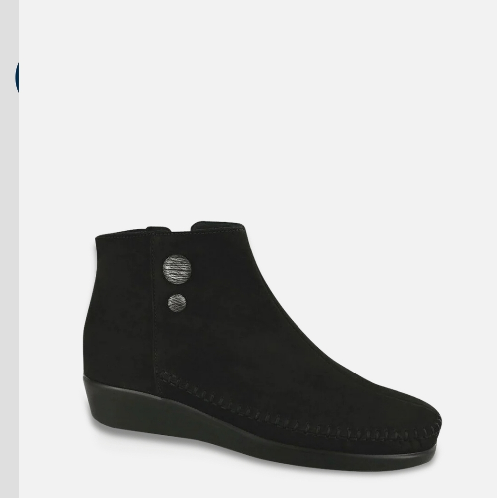 SAS Jade wedge boots black suede